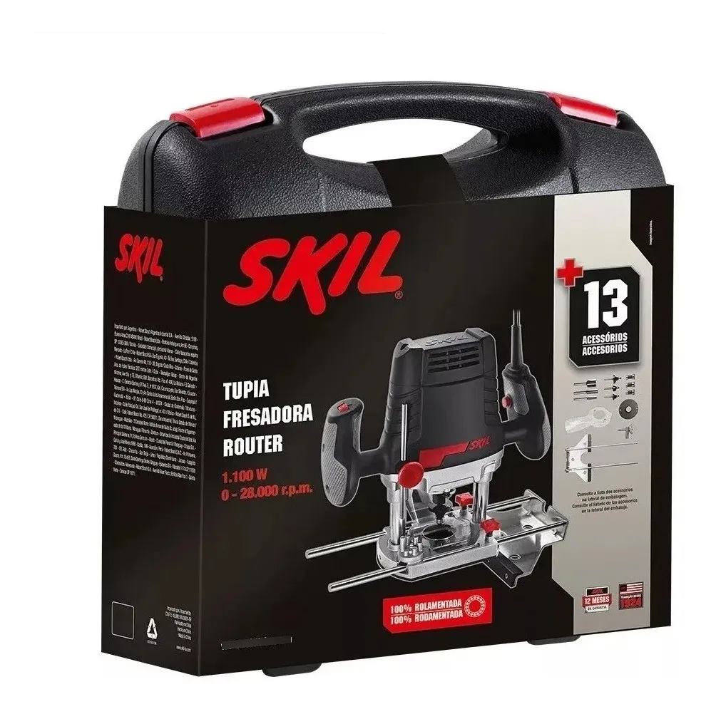 Fresadora Router Rebajadora Tupi Skil 1100w